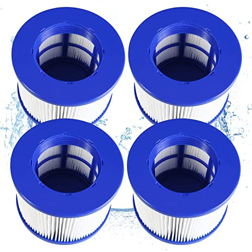 Denkmsd Filter für aufblasbares Spa, Infinite spa filterkartusche für Clever Spa 75 * 100 mm Höhe 75 mm Pool filterkartusch, Filter spa für Aquaparx (4pc)