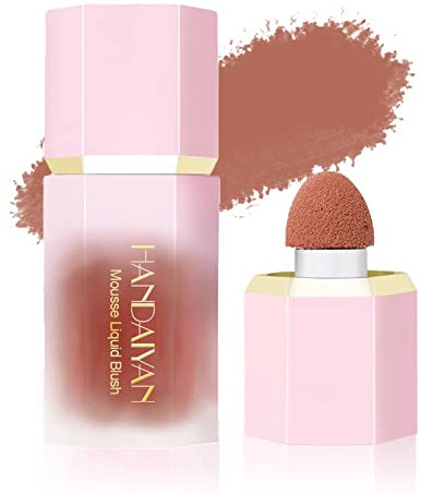 Gl Turelifes Crème Liquide Blush Cosmétique, Coussin d'Air pour les Joues, Haute Pigmentation, Sans Poids, Mousse de Velours, Naturel et Durable, Brillant, Facile à Mélanger (#6)