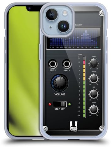 Head Case Designs Equalizzatore Blu Amplificatore Cover in Morbido Gel Compatibile con Apple iPhone 14