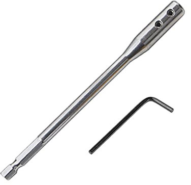 Bohrerverlängerungsset, 150 mm Spatenbohrer-Verlängerung mit Sechskantschlüssel, Bohrer-Verlängerung aus Kohlenstoffstahl für Holzdreher, Möbelschreinerei