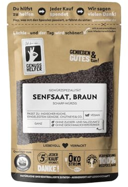 Bremer Gewürzhandel Senfkörner braun, ganz, Senfsamen mit scharf-würzigem Geschmack, Senfsaat zum Kochen und Braten, ideal zum Einlegen von Gemüse, 3 x 150g
