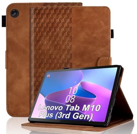 Vkooer Schutzhülle für Lenovo Tab M10 Plus 3. Generation 10,6 Zoll (TB125FU / TB128FU), Leder-Folio-Schutzhülle mit automatischer Sleep/Wake-Funktion, Multi-Winkel-Ansicht-Ständer, Smart-Shell
