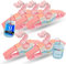 Babybooh 20er Set Kleiderbügel für Kinder & Baby - Mitwachsende Kinderkleiderbügel rutschfest & ausziehbar - Kleider-Bügel Kinderkleidung, Babybügel, Kinderbügel rosa