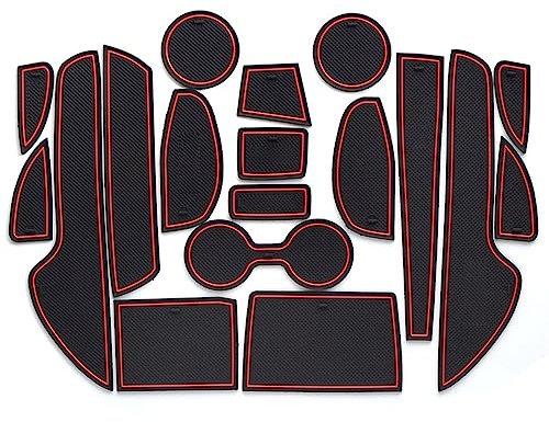 BLNETU pièces Automobiles Porte De Voiture Slot Pad Paillasson Anti-Slip Cup Pad Décoration Intérieure Accessoire pour Mazda CX-5 CX5 CX 5 2015 Tapis Anti-dérapants (Color : Rouge)