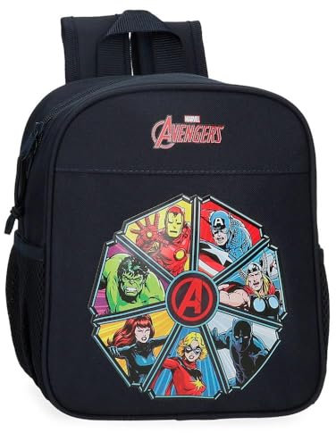 Marvel Joumma Avengers To The Power, Kindergarten-Rucksack, Schwarz, 21 x 25 x 10 cm, Polyester, 5,25 l, Schwarz, Kindergarten-Rucksack
