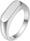 Daesar Edelstahl Ring Herren Silber, Männer Ringe Personalisiert 6MM Rechteck Siegelring Ring Große 52 (16.6)