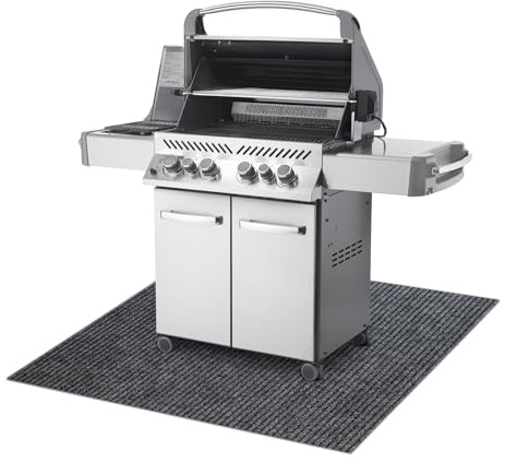 Grillschutzmatte GIN für die Terrasse draussen grau 100x200 cm