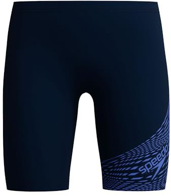 Speedo Jungen Lagenschwimmhose mit Logo | Schwimmtraining Kinder | Hochentwickeltes Material | Sportliches Design Schwimmbekleidung, Cobalt Pop, 7-8