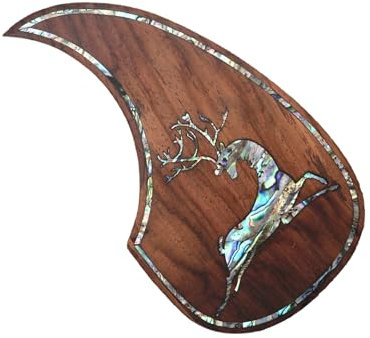 Tropfenförmige Folk-Akustikgitarre, Schlagbrett Aus Massivem Holz, Gitarre, Dekorative Schlagplatte (Color : L)