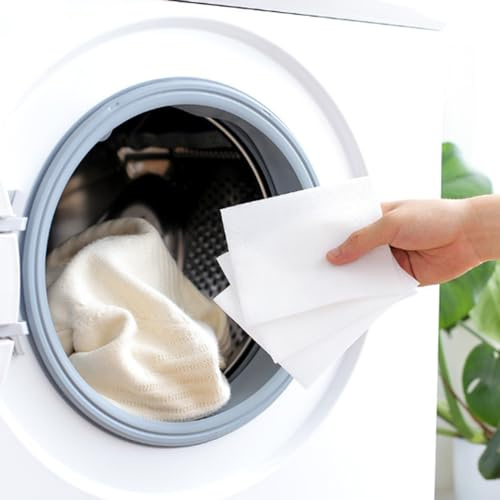 24pcs Atrapa Tinte Hojas de ahorro de lavandería,cuerda de ropa de color de mezcla de lavado anti-manchas de lavandería película de absorción de color de papel
