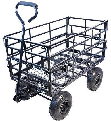 ABBNIA Wagon Cart Garden Cart Truck - Effortlessly Haul Firewood with Enhanced Mobility!