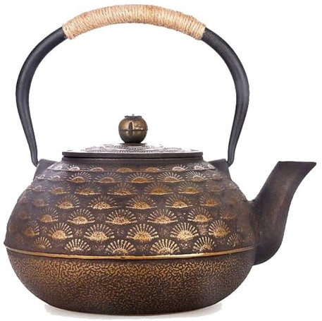 Grande Théière Japonaise En Fonte De 2 L Avec Infuseur/filtre En Acier Inoxydable Pour Thé En Vrac Universel Pour Poignée De Cuisinière Bouilloire À Thé Tetsubin Saine Et Anti-brûlure En Cadeau