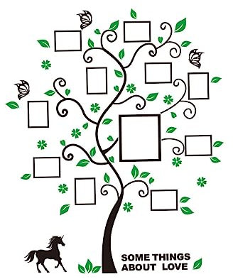 Autocollants muraux pour cadre Photo autocollant mural d'arbre généalogique bricolage cadre Photo arbre à mémoire papier peint décoratif auto-adhésif