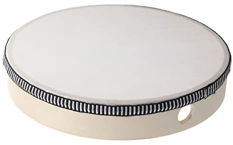 BESTonZON en Bois Petit Tambourin De Poche Tambours De Poche Tambours à Main pour Adultes Bébé Fûts à Air sur Cadre pour Tout-Petits Percussion Bambou