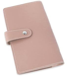 Amexo Porta Biglietti da Visita Capacità 96 Carte, PU Pelle Libro Porta Carte Raccoglitore Biglietti da Visita per Conservare Biglietto da Visita Carte Fedelta Porta Carta di Credito (Rosa)