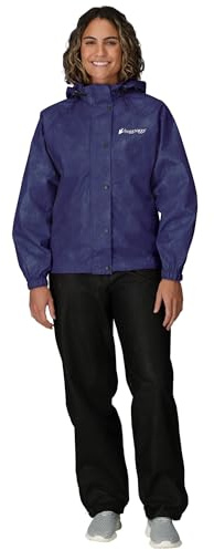 FROGG TOGGS Women's Classic All-Purpose Waterproof Breathable Rain Suit, Purple and Black, Large
