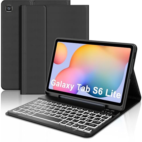 Occtingkind Für Tab S6 Lite 10.4 Tastaturhülle mit Beleuchtung QWERTZ
