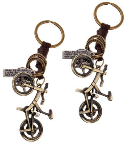 FRCOLOR 2 Stück Fahrrad Schlüsselanhänger Schlüsselband Für Frauen Fahrradkette Flaschenöffner Schlüsselanhänger Ringe Roboter Halskette Frau Waldhorn Steampunk Bär