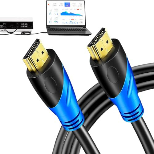 Cavo HD - 5ft, CCS, Grigio, Cavo Video, Cavo Di Segnale, Collegamento PC | Interfaccia Multimediale Da 6K 60Hz Per TV, Trasferimento Del Monitor, Trasmissione Per Laptop, Proiettore 'adattatore