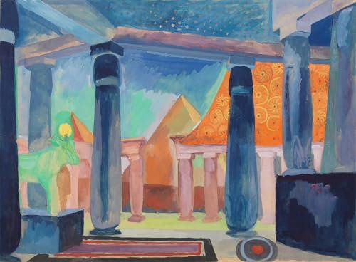 POSTERIIk Berühmt Leinwand Ölgemälde Poster Kunstwerke Bühnenbild für Cleopatra von Robert Delaunay Druckgrafik für Wanddekoration 60x90cm