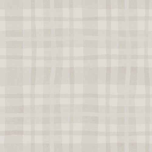Ivy Plaid lustige und verspielte, karierte Design-Tapete, perfekt für Kinderzimmer, Kindergärten, Spielzimmer, warmes Grau Holden 14002
