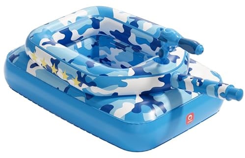 QPAU Flotador de piscina de tanque pequeño (azul)