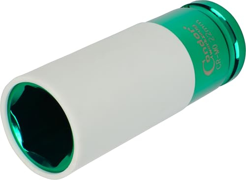 Condor Werkzeug 1003-22 | Radmuttern Einsatz | 1/2 | 85 mm | Chrom-Molybdän-Stahl | 6-kant 22 mm | Stecknuss Set | Steckschlüsselsatz mit Felgenschutz für Radwechsel | 22er Nuss für Alufelgen