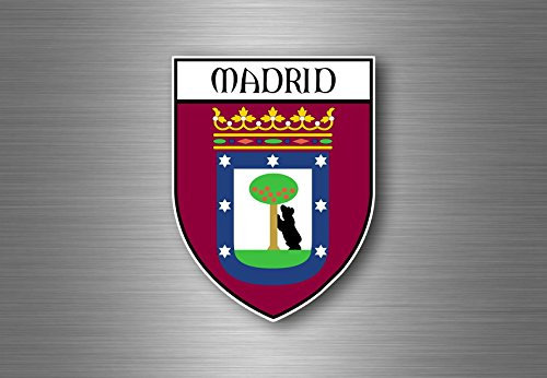 Aufkleber sticker autoaufkleber wappen schild flagge spanien madrid