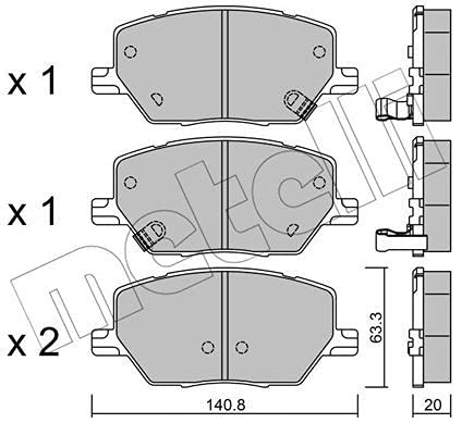 metelligroup 22-1001-0 - Made in Italy - Bremsbeläge
