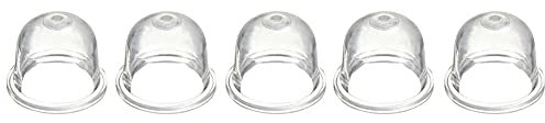 QAZAKY 5-teilige Zündkapsel Primer Pumpenkappe Pumpe Bulb Vergaser für Kettensägen-Trimmer Motorsense Gebläse Homelite Echo Ryobi Poulan McCulloch Zama C1Q C1U C1M-Serie 0057003 0058001 12538108660
