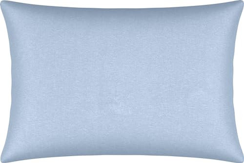 Erwin Müller Kissenbezug, Kissenhülle Single-Jersey Murnau - hellblau Größe 40x60 cm - bügelfrei, strapazierstark, elastisch, mit Reißverschluss