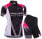 ZEROBIKE Damen Atmungsaktiv Schnelltrocknend Fahrradtrikot Set, Outdoor Kurzarm Radsport-Shirt + 3D Gel Gepolsterte Kurze Hose Fahrradhose (Schwarzes Netz, S)