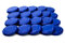 Lot de 20 couvercles de rechange pour bocaux à confiture 66 mm Bleu