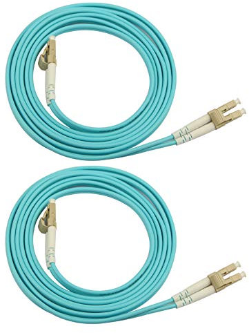 Jopto 2 cables de fibra óptica LC a LC OM3 multimodo (LSZH) 50/125 10G dúplex 2 m / 200 cm LC/UPC a LC/UPC OM3 multimodo Duplex cable de fibra óptica 50/125um LSZH - Optics Lead Series (2 unidades)