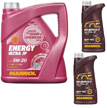 6 Liter OriginalMANNOL Motoröl Energy Ultra JP 5W-20 API SN Engine Oil Öl