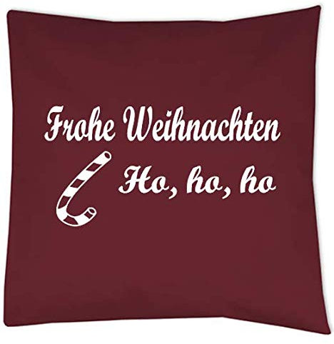 Kissen Kissenhülle Kissenbezug Frohe Weihnachten Zuckerstange hohoho