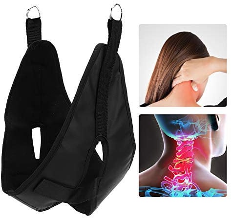 Brrnoo Nackentraktionsgerät, Cervical Traction vergrößerter PU-Zervix-Traktionsgurt mit Klettverschluss Nacken Traktionsgerät Hängematte für Korrektive Zervikale (#1)