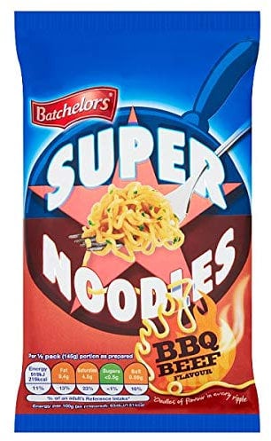 Batchelors Super Noodles BBQ Beef Flavour, 3 x 90g