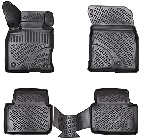 Elmasline 3D Gummimatten Set für Ford Focus 1 MK1 1998-2005 | Fußmatten Set mit hohem Rand - Zubehör