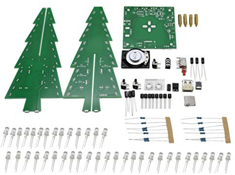Led-lötkits Für Blitzschaltungen Blinkender Led-leiterplattenbaum Elektronischer Bausatz Für Den Weihnachtsbaum Leuchtendes Baummittelstück Platinenbausatz Puzzle Scheinen 3d
