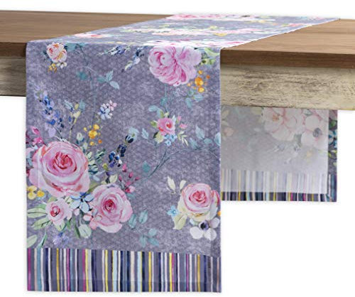 Maison d' Hermine Sweet Rose Lavender-Lush Lavender Tischläufer aus 100% Baumwolle für Partys | Abendessen | Feiertage | Küche | Frühling/Sommer (50 cm x 150 cm)