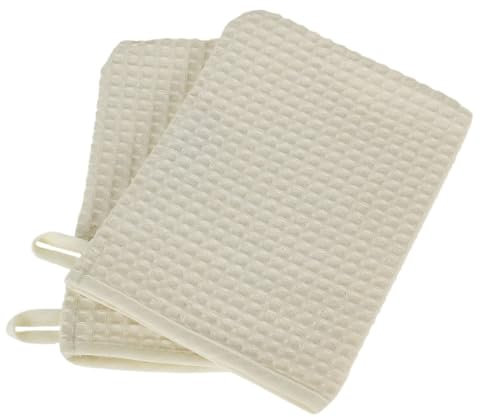 LINANDELLE - Lot de 2 Gants de Toilette nid d'abeille Week End