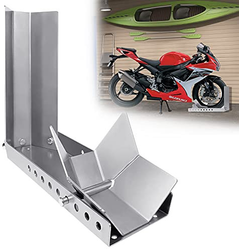 HENGMEI Rail d'aide au chargement de moto pour moto - Pince de roue avant - Support pour roue de 60 à 145 cm de largeur (1 pièce)