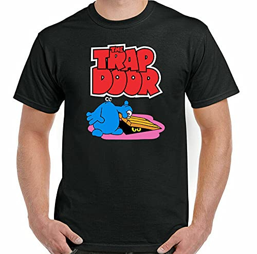 guanxin The Trap Door T-Shirt Mens Retro 80's Kids TV Program Animated Cartoon Show Top Men Black 3XL