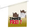 Vispronet Eisfahne Ferienwohnung, Zimmer frei - beidseitig bedruckt - mit Halterung - 46x52 cm Flaggenmaß