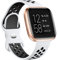 Dirrelo Armband Kompatibel für Fitbit Versa 2/Lite - Weiches Silikon Sport Ersatzband für Damen und Herren - Atmungsaktiv - Weiß/Schwarz, Größe L