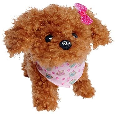 Simba 105890015 - Chichi Love Tea Cup Poodle Puppy, Plüschhund läuft, bellt, wackelt mit dem Schwanz, 16cm, ab 3 Jahren