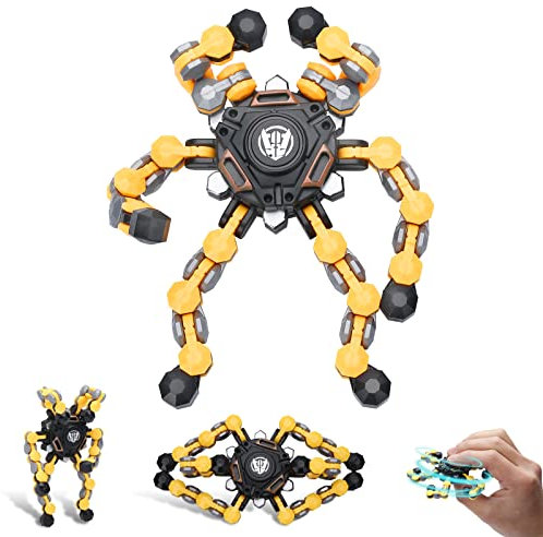 NEW Transformable Fidget Spinner Toy, Funny DIY Fingertip Spin Top Toys, Hand Finger Spinner Creative Fingertip Mechanical Gyro for Kids Adults, All Ages Sensory Fidget Toys