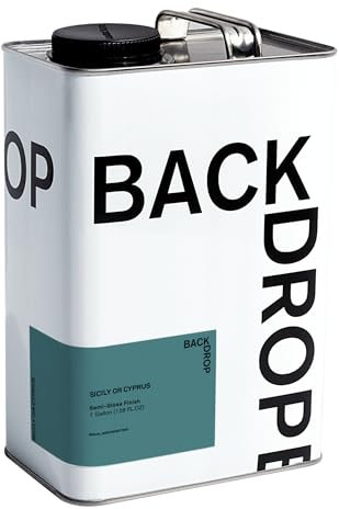 BACKDROP | Premium Cabinet & Door Paint | Durable & Washable Semi-Gloss Finish | Self-Priming, Low VOC, Green Wise Certified | SICILY OR CYPRUS - Warm, saturated teal | 1 Gallon