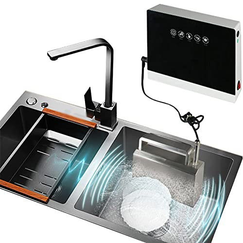 Aggiorna lavastoviglie da banco portatile, lavastoviglie integrata da 500 W, mini camper per lavastoviglie, commutazione a 4 modalità, pulizia e decontaminazione ad ultrasuoni a 720 gradi, utilizzabil